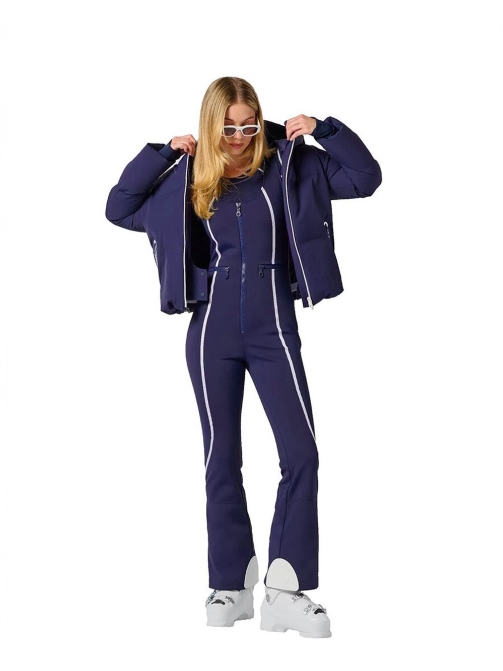 NWT Women's JORDE Ink Navy Ski Set, Ski Jacket and Matching Ski Pants (Small)